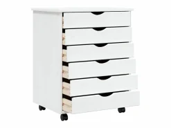 vidaxl Cajonera con ruedas MOSS madera maciza de pino