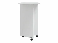 Outlet vidaxl Cajonera con ruedas y escritorio MOSS madera maciza pino Blanco