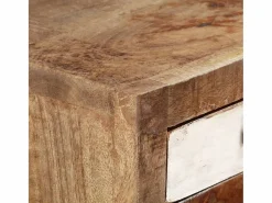 Online vidaxl Cajonera de madera maciza reciclada 45x30x105 cm Marru00f3n