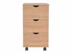 vidaxl Cajonera de madera 33x45x60 cm color roble Color natural claro