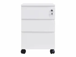 Clearance Vente-unique Cajonera de oficina con 3 cajones en color - OLBERDA Blanco