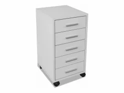 vidaxl Cajonera de oficina con ruedas 5 cajones