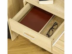 Hot Vinsetto Cajonera de oficina madera natural 40x36x65 cm Marru00f3n