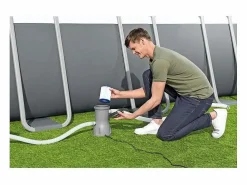Bestway Calentador de Agua Eléctrico 42,6x26,6x18,7 cm para Piscinas Desmontables de 1.520-17.035L Temperatura Máxima 40°C
