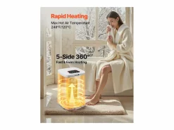 Calentador de Toallas 20 L SucceBuy, Cubo Secatoallas para Baño, con Pantalla LED, Regulación de Temperatura, Temporizador y Bloqueo de Seguridad