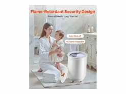 Discount Calentador de Toallas 20 L SucceBuy, Cubo Secatoallas para Baño, con Regulación de Temperatura, Temporizador 20/40/60/90 min e Indicador LED Toallero Eléctrico