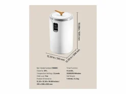 Calentador de Toallas SucceBuy 20 L, Cubo Secatoallas para Baño Spa, con Pantalla LED, Regulación de Temperatura, Bloqueo de Seguridad