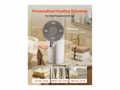 Calentador de Toallas SucceBuy 20 L, Cubo Secatoallas para Baño Spa, con Pantalla LED, Regulación de Temperatura, Bloqueo de Seguridad
