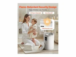 Calentador de Toallas SucceBuy 20 L, Cubo Secatoallas para Baño Spa, con Pantalla LED, Regulación de Temperatura, Bloqueo de Seguridad