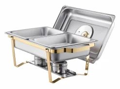 Best Calentadores de Comida SucceBuy Juego de Bufé Rectangular de 7.5 L (Juego de 2, con Bandejas de Acero Inoxidable de Tamaño Medio)