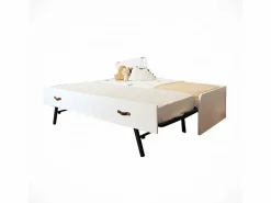 Online Cama + elevable aglomerado con somier y colchones 105/105 cm Blanco