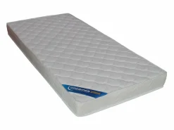 Sale Vente-unique Cama 90 x 190 cm con almacenamiento en colores natural y blanco + somier + colchón - LOSTYA Color natural claro / Blanco