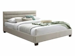 Best Cama 140 x 190 cm de tela de color + colchón - FAUSTIN Cama Adulto