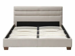Outlet Cama 160 x 200 cm de tela en color + colchón - FAUSTIN Cama Adulto