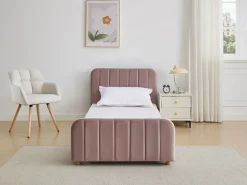 Vente-unique Cama 90 x 190 cm en terciopelo con costuras - ROGADI