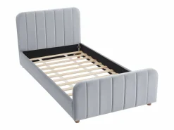Outlet Cama 90 x 190 cm en terciopelo con costuras - ROGADI Cama Terciopelo