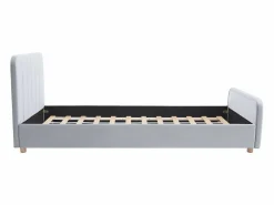Outlet Cama 90 x 190 cm en terciopelo con costuras - ROGADI Cama Terciopelo