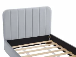 Outlet Cama 90 x 190 cm en terciopelo con costuras - ROGADI Cama Terciopelo