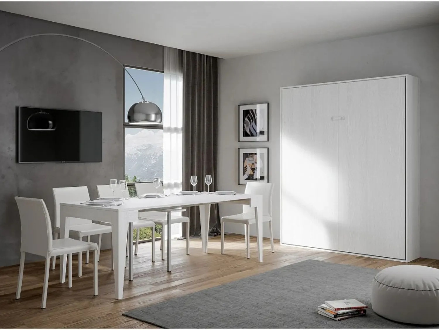 ITAMOBY Cama abatible 160 vertical Kentaro Fresno