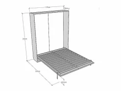 ITAMOBY Cama abatible 160 vertical Kentaro Nogal