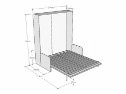 ITAMOBY Cama abatible 160 vertical Kentaro Sofà Fresno - ALESSIA 20