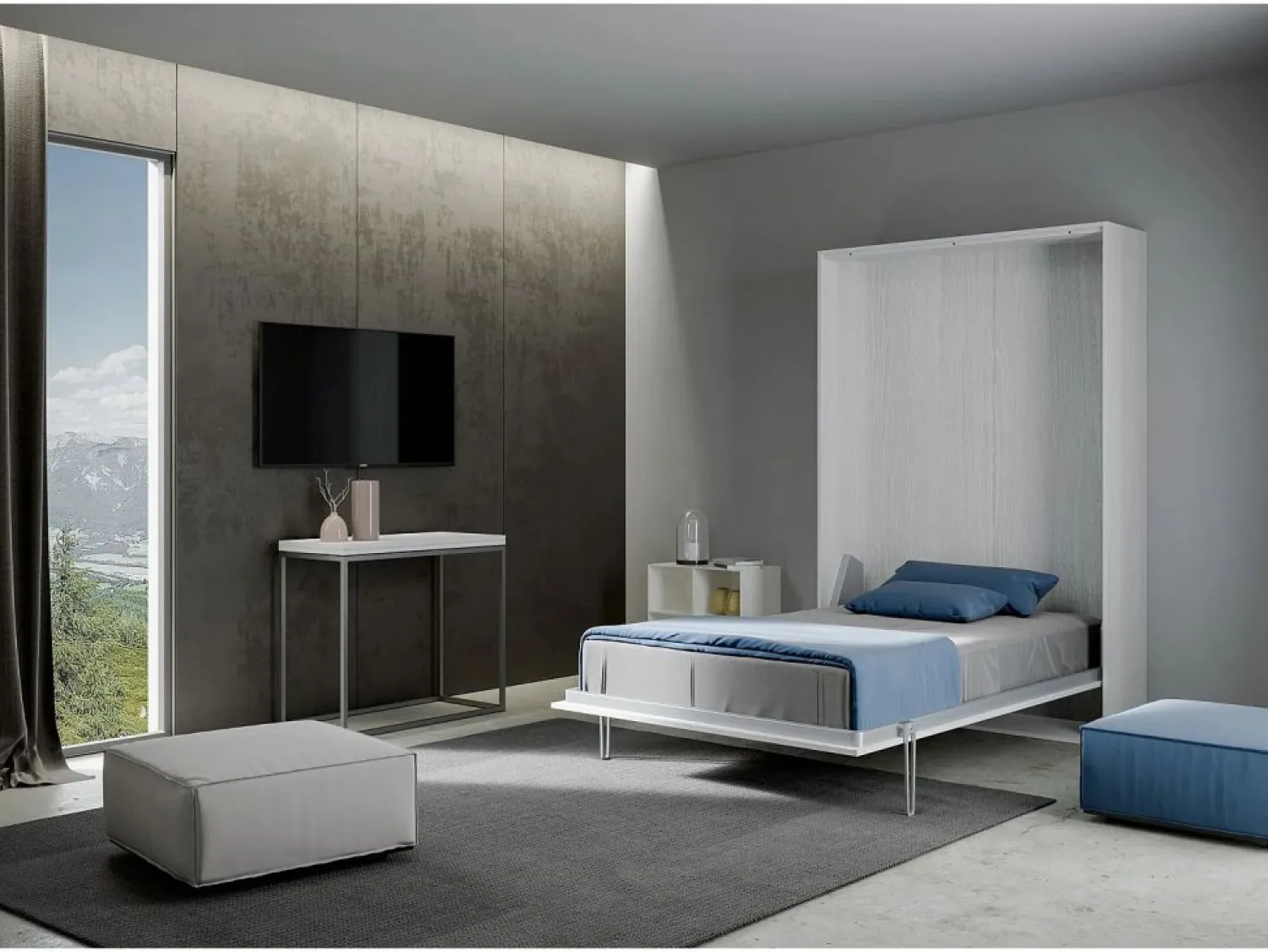 ITAMOBY Cama abatible 140 vertical Kentaro Fresno