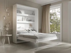 Outlet Cama abatible 160 x 200 cm apertura vertical manual con leds - RAPILI Cama Abatible
