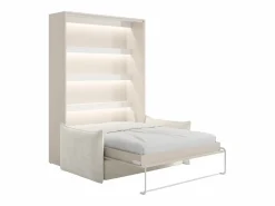 Sale Cama abatible 140 x 200 cm apertura vertical manual leds + sofá - RAPILI Cama Abatible