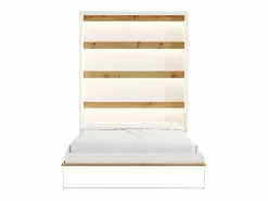Hot Cama abatible 160 x 200 cm apertura vertical LEDs blanco y natural + colchón - RAPILI Cama Abatible