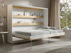 Online Cama abatible 140 x 200 cm apertura horizontal con leds blanco y natural - RAPILI Cama Abatible