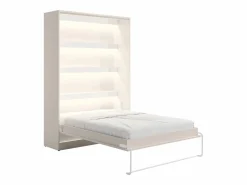 New Cama abatible 140 x 200 cm apertura vertical manual con leds - RAPILI Cama Abatible