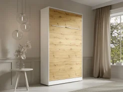 New Cama abatible 120 x 200 cm apertura vertical con leds blanco y natural - RAPILI Cama Abatible