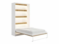 New Cama abatible 120 x 200 cm apertura vertical con leds blanco y natural - RAPILI Cama Abatible