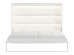 Discount Cama abatible 140 x 200 cm apertura horizontal manual leds + colchón - RAPILI Cama Abatible