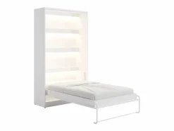 Best Cama abatible 120 x 200 cm apertura vertical manual leds + colchón - RAPILI Cama Abatible