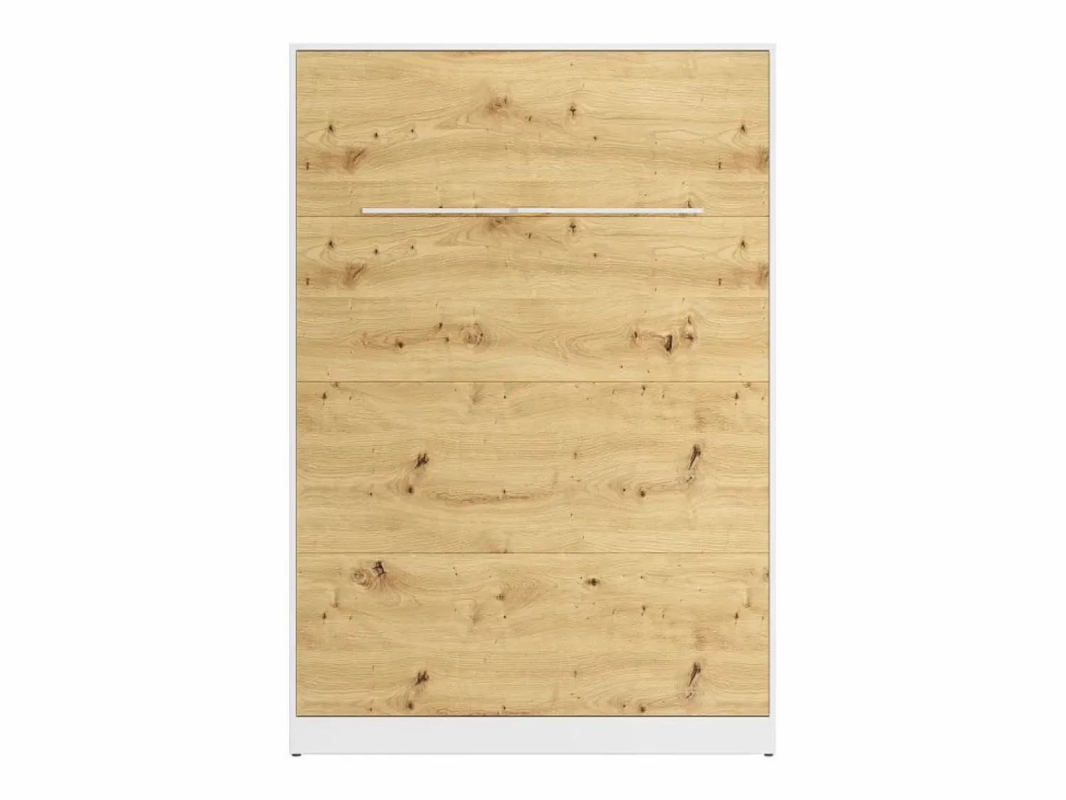 Discount Cama abatible de 140 x 200 cm apertura vertical leds blanco y natural + colchón - RAPILI Cama Abatible|Cama Con Almacenaje