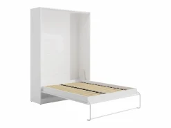 New Vente-unique Cama abatible de apertura vertical 140 x 200 cm - BEGANIO Blanco