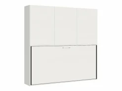 Les Tendances Cama abatible horizontal Bounto blanca 85x185 cm con almacenaje y librería composición D-