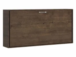 Discount ITAMOBY Cama abatible individual horizontal Kando con colchón Nogal Marru00f3n