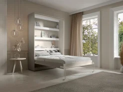 Vente-unique Cama abatible queen size 160 x 200 cm apertura vertical con leds - RAPILI