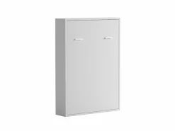 Outlet Vente-unique Cama abatible vertical 160 x 200 cm blanca con colchón - MALINA II Blanco