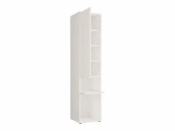 Clearance Cama abatible vertical 140 x 200 cm blanco y natural 1 armario - RAPILI Cama Abatible