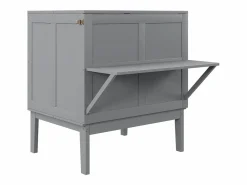 New Merax Cama abatible vertical 90 x 200 cm con somier de láminas, madera contrachapada + MDF, (sin colchón) Gris