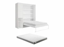 Hot Cama abatible vertical 140 x 200 cm 1 armario + colchón - RAPILI Cama Abatible