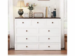 Discount Cama abatible 140x200 cm - Con cajón, USB y enchufe - Pino + MDF - Carga máx. 204 kg - Cama Abatible