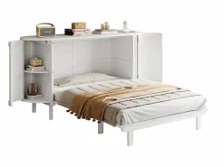 Cama abatible 140x200 cm - con compartimentos de almacenamiento - (colchón no incluido) Cama Abatible