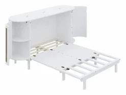 Cama abatible 140x200 cm - con compartimentos de almacenamiento - (colchón no incluido) Cama Abatible