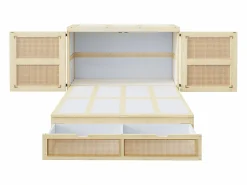 Online Hauss Spole Cama abatible 140x200 cm con somier y 2 cajones - Natural claro Color natural claro