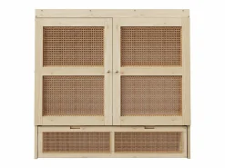 Online Hauss Spole Cama abatible 140x200 cm con somier y 2 cajones - Natural claro Color natural claro