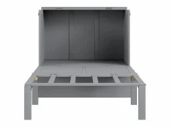 Discount DripeX Cama abatible 90x200 cm en madera - Con somier de láminas - Carga máx. 150 kg - Gris